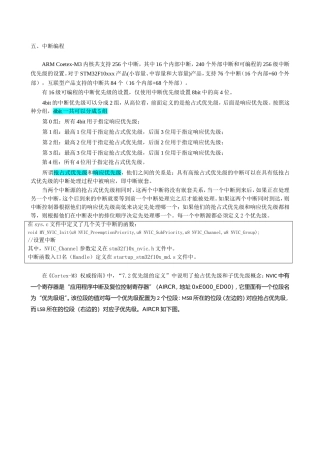 抢占式优先级和响应优先级中断编程