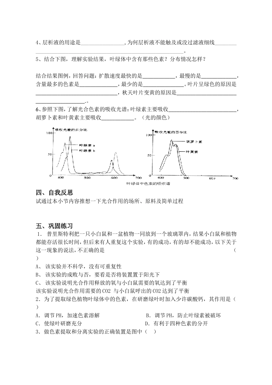 光合作用 高一生物教学设计_第3页