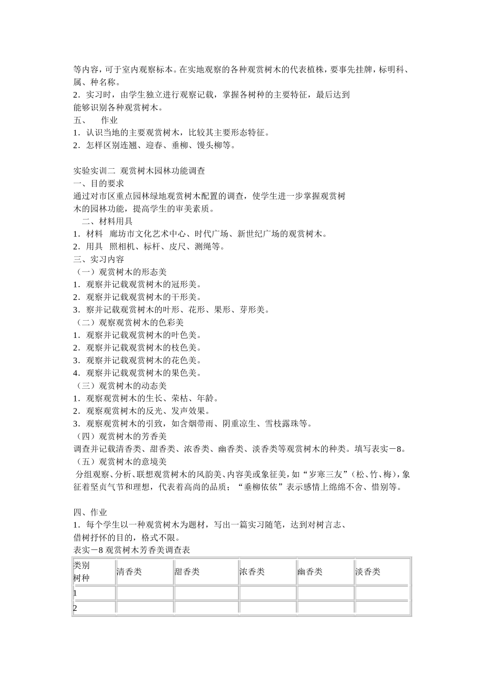 树木形态观察实验及记录表_第2页