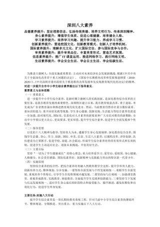 深圳八大素养