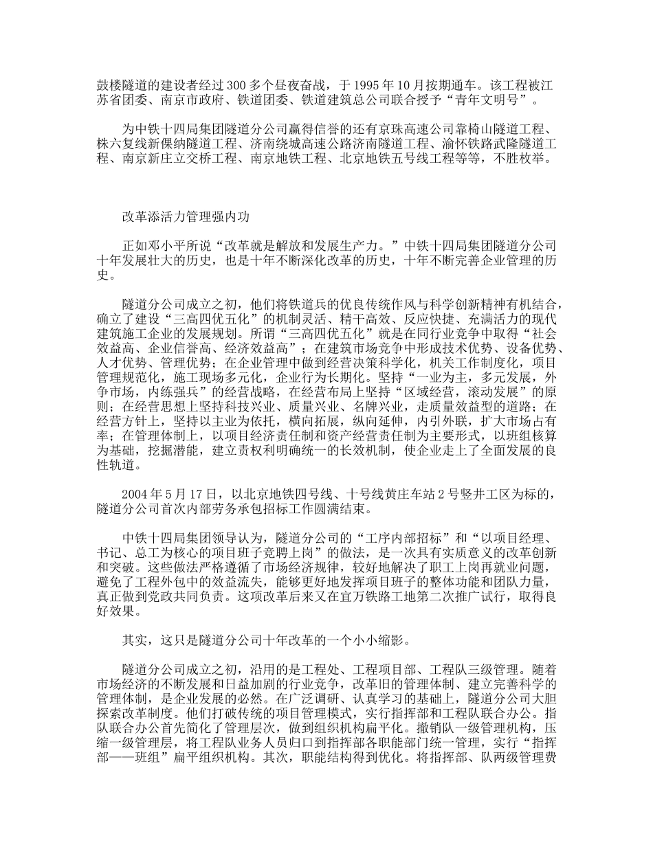 隧道公司十年发展回眸_第3页