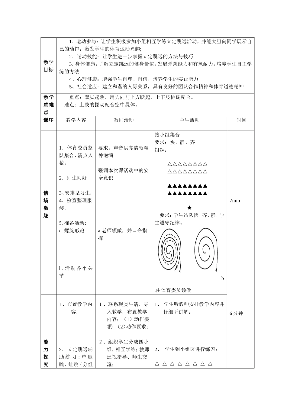 双流中学实验学校体育与健康教学设计_第3页