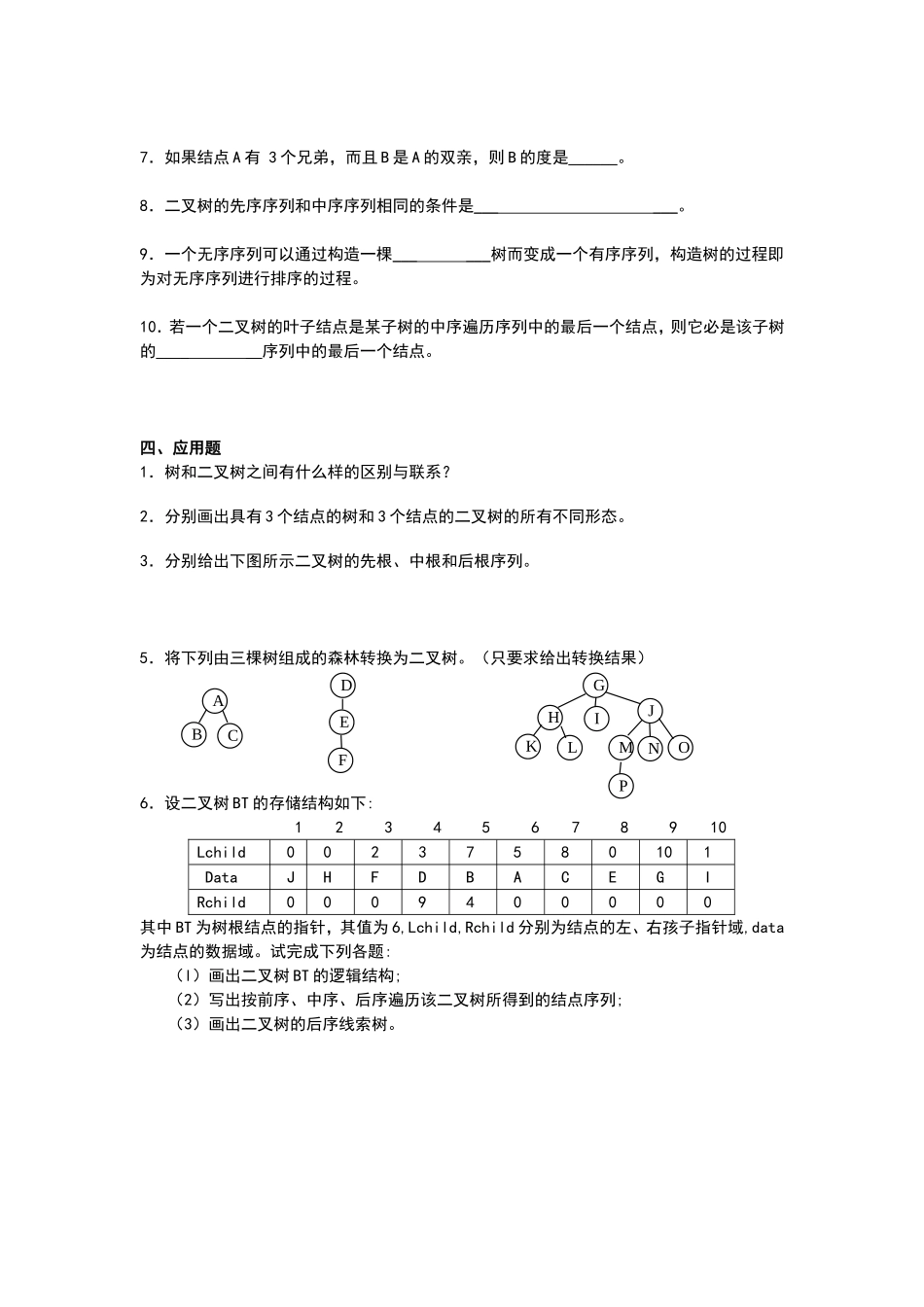 习题六树和二叉树_第3页
