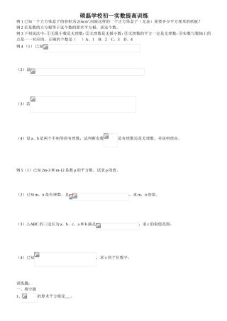 硕磊学校初一实数提高训练