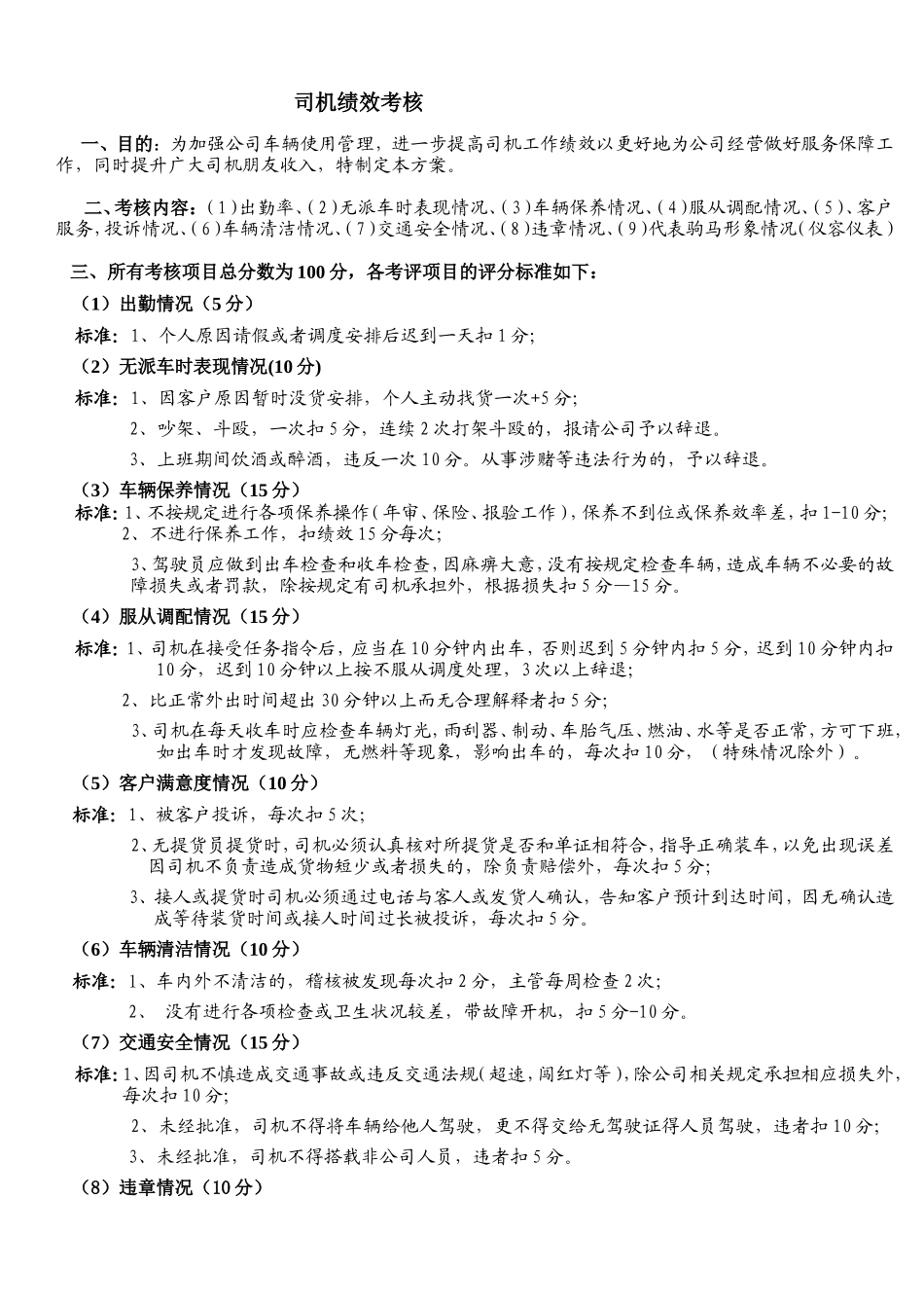 司机绩效考核_第1页