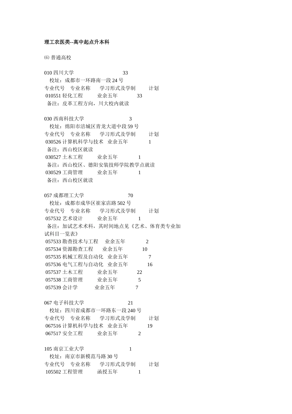 四、理工农医类--高中起点升本科_第1页