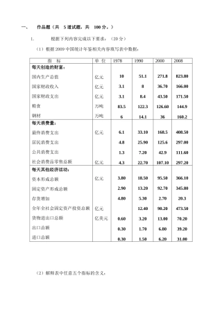 资本课程练习题