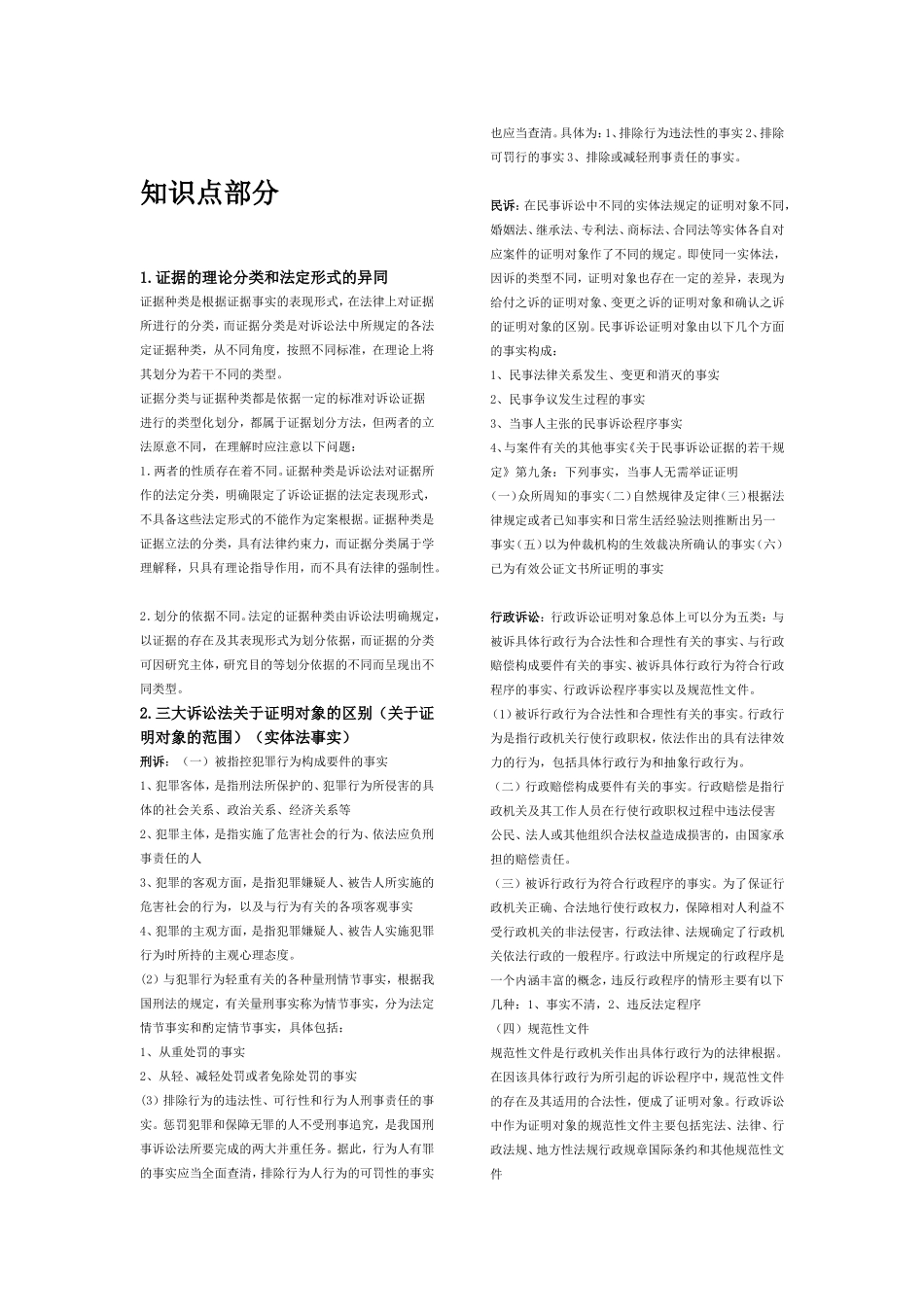 法学专业关于证据等知识点部分_第2页