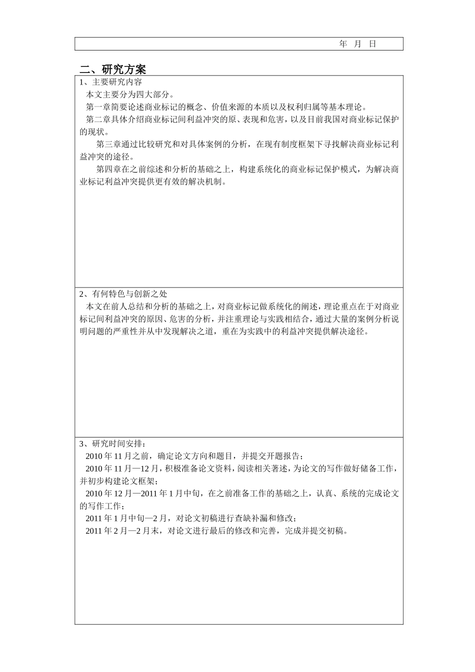 商业标记间的利益冲突及其解决 开题报告_第2页