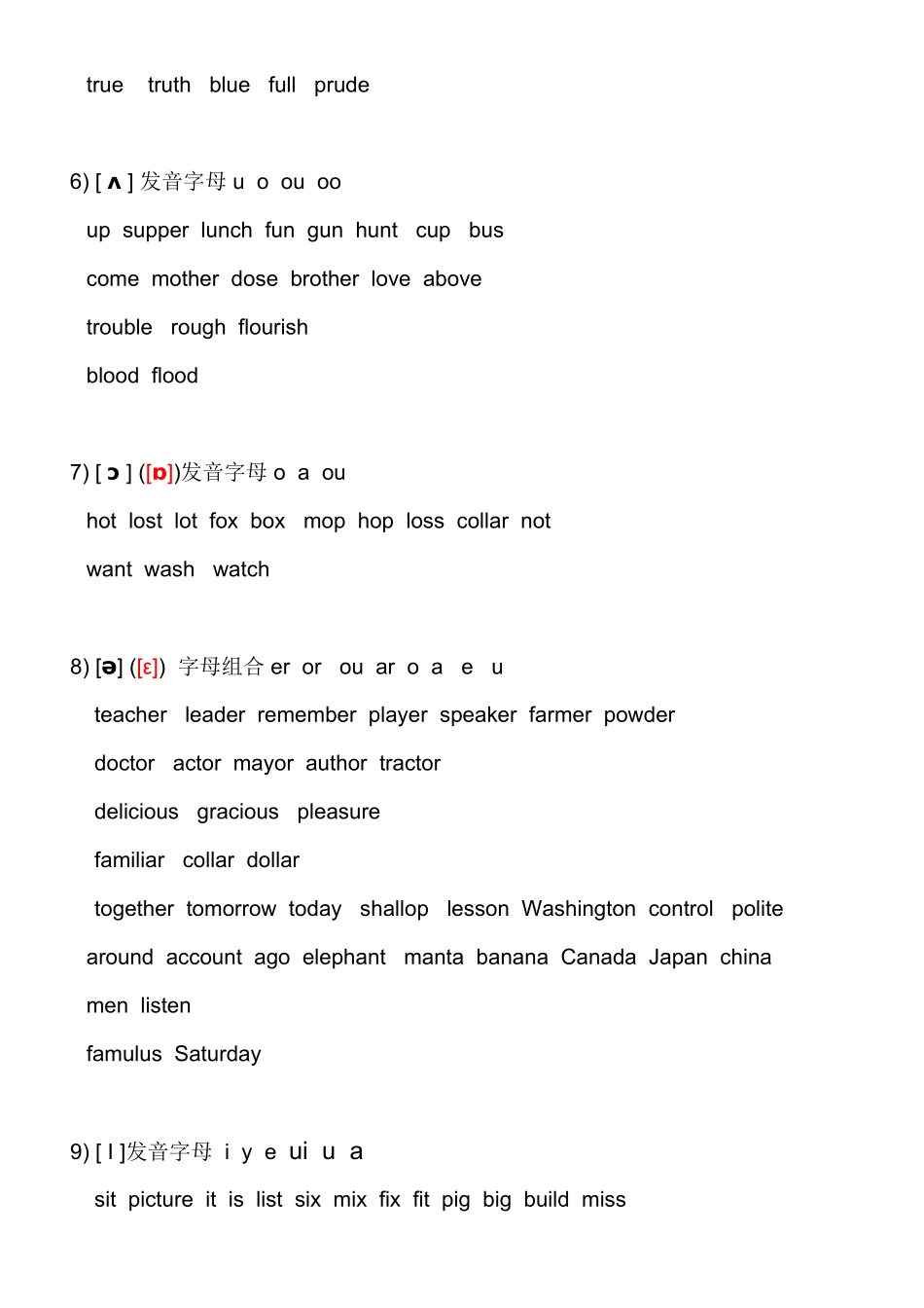 英语国际音标表（48个英语音标及字母组合对照_第3页