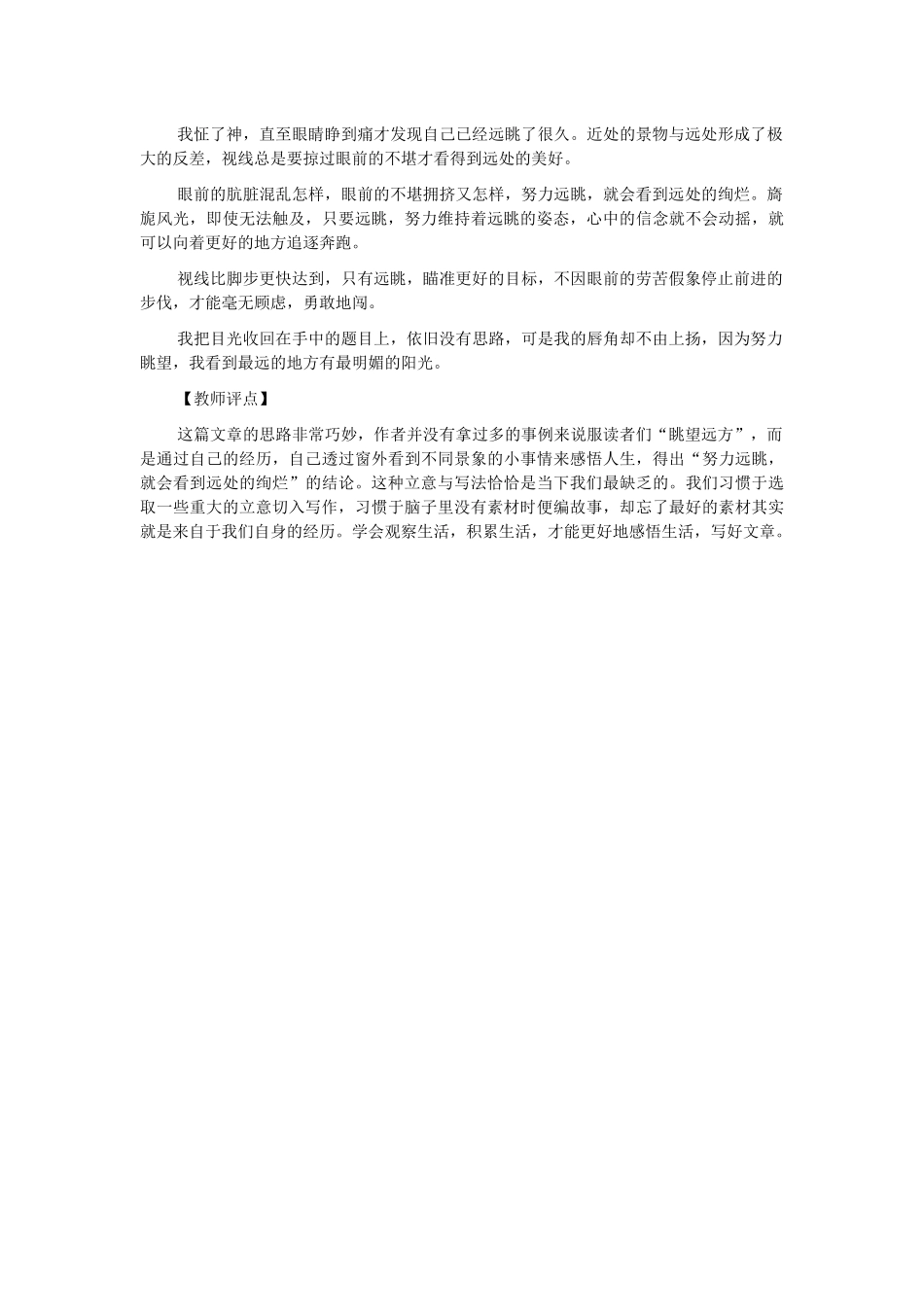 中考命题作文“眺望远方”素材运用指导_第3页