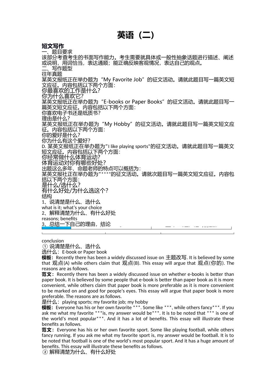 00015英语(二)作文模板_第1页