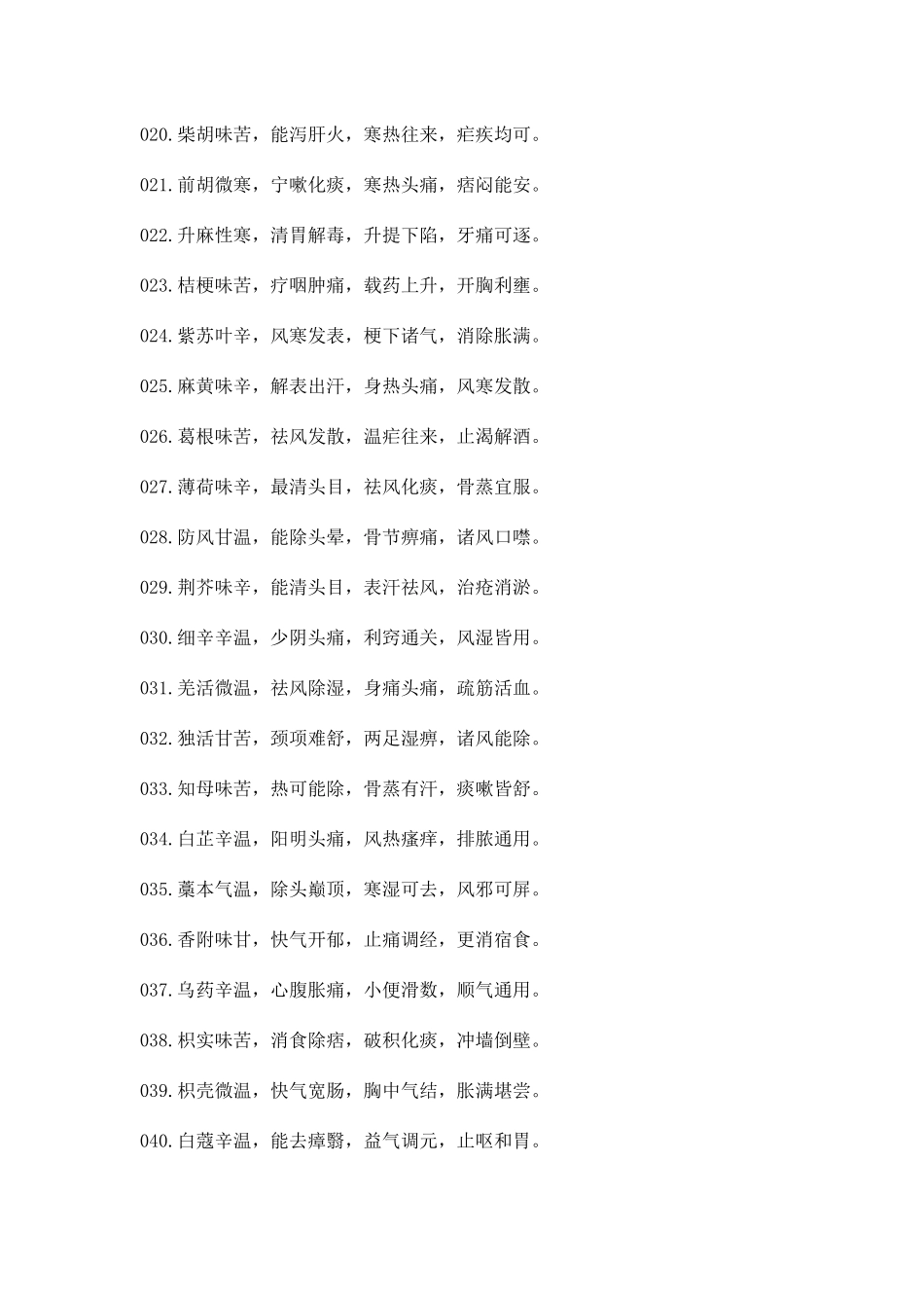 400味中药药性口诀大全+药性赋_第2页