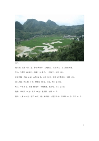 1000种有效中药偏方