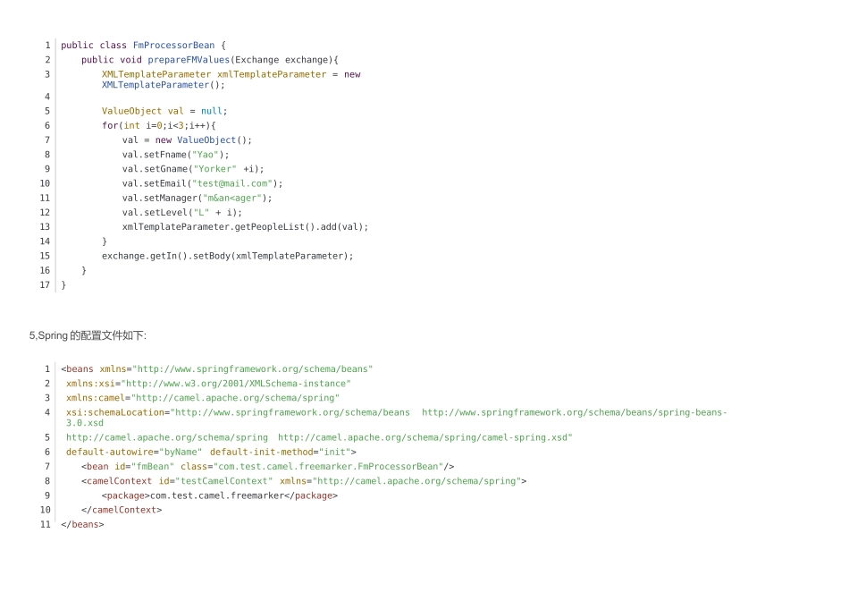 Apache Camel框架之Freemarker做数据转换_freamaker实现报文转换_第3页