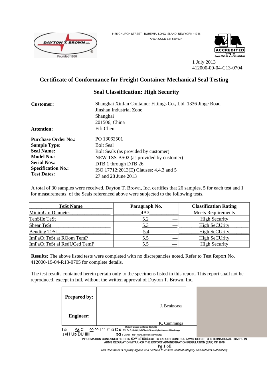 ISO17712—铅封锁测试报告_第1页