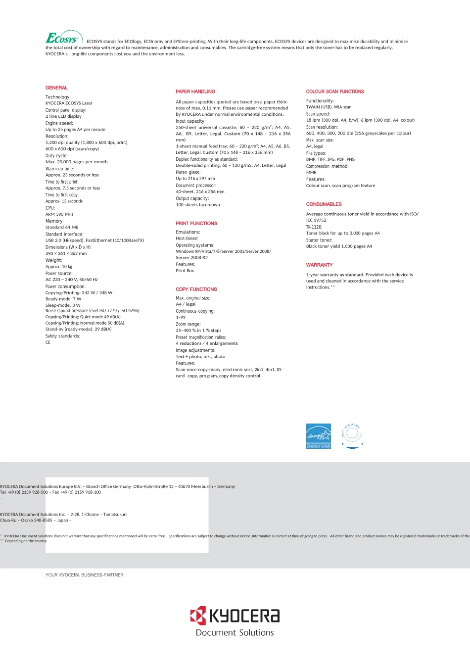 KYOCERA-FS-1025MFP-黑白多功能打印机说明书_第2页