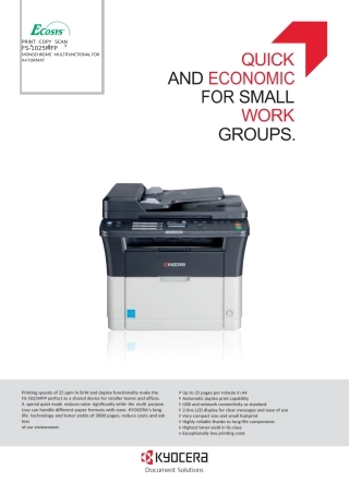 KYOCERA-FS-1025MFP-黑白多功能打印机说明书