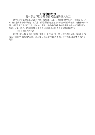 K线金印组合完整版