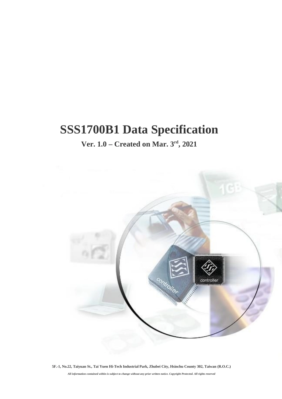 SSS1700B1_USB-Headset-Line-in-Controller-Datasheet_v1原版完整文件_第1页