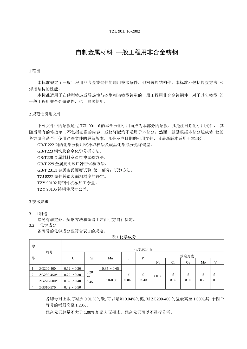 TZB(太重铸件材料标准及通用技术条件)_第2页