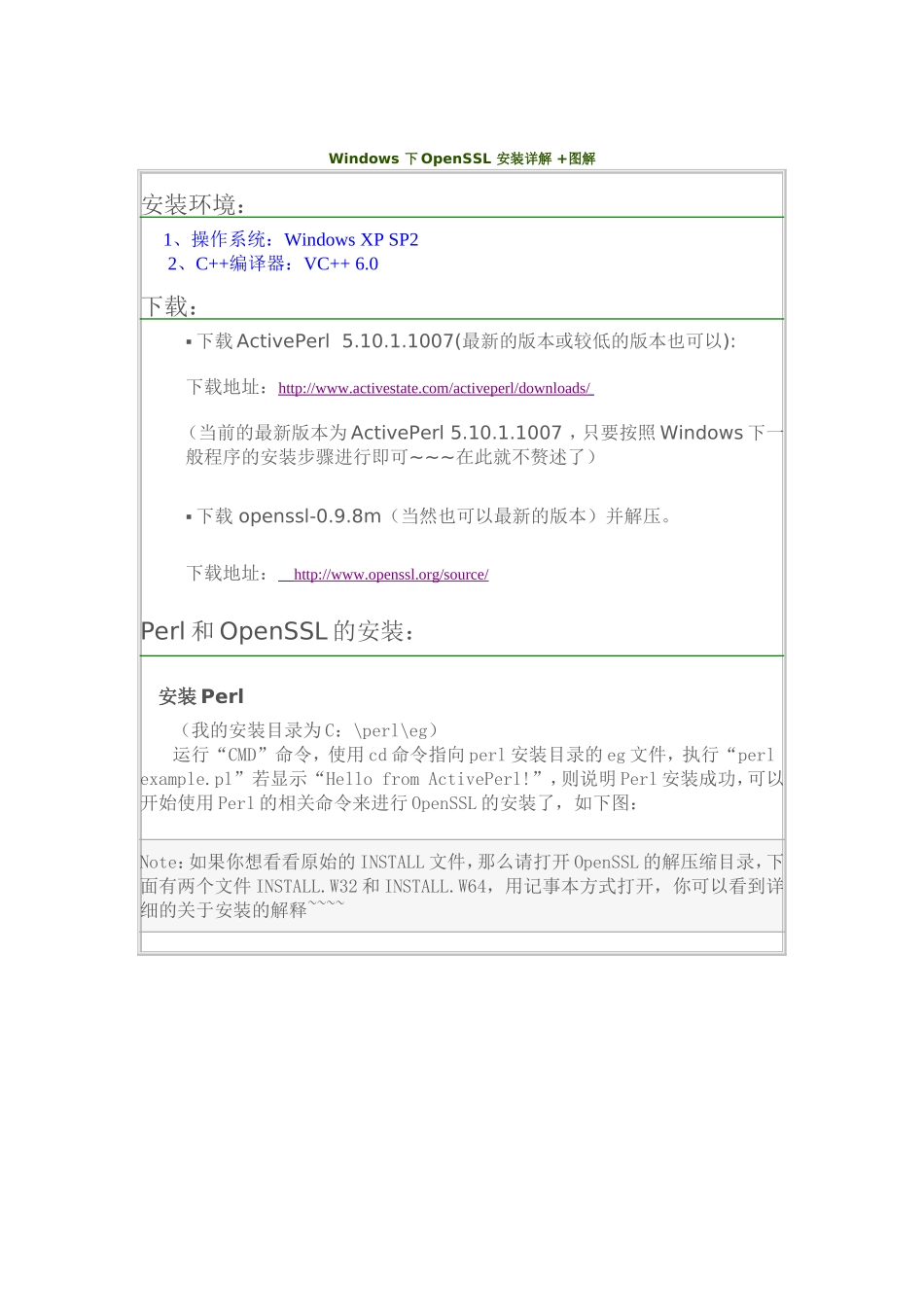 Windows 下OpenSSL 安装详解 +图解_第1页