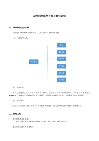 阿里云备案-新增网站组网方案或解释说明