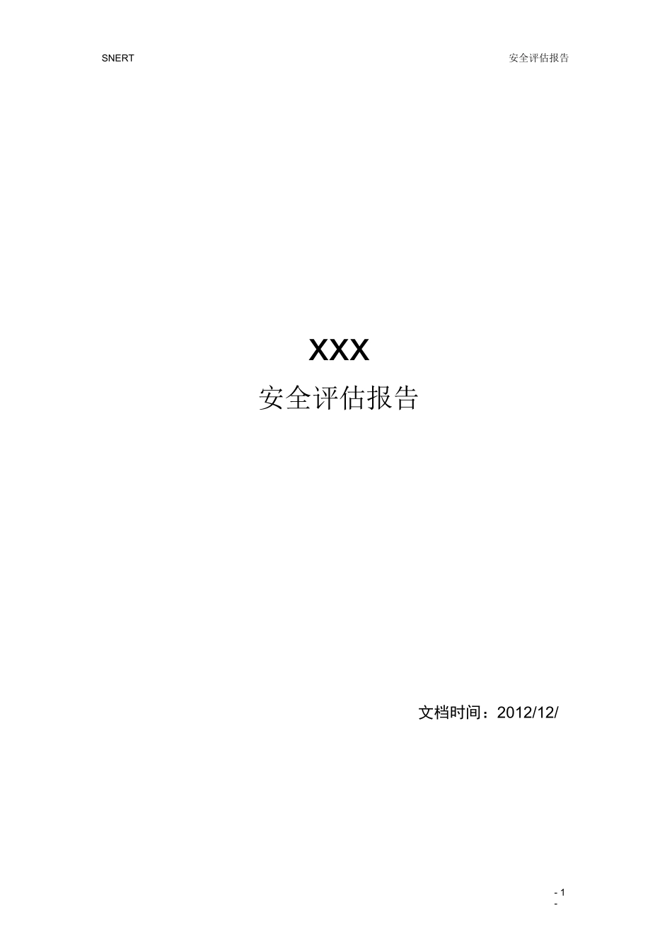安全评估报告模板v0.1_第1页