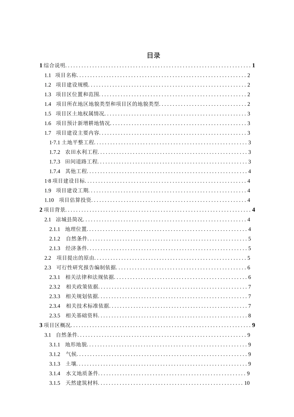 补充耕地项目库可行性研究报告_第1页