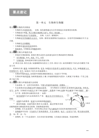 初中生物要点速记