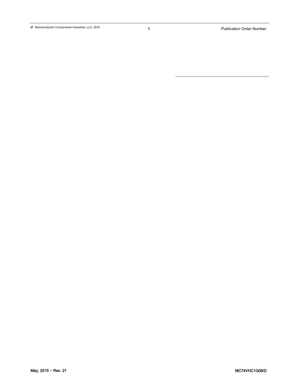 单输出与门-MC74VHC1G08DFT2G完整文件_第2页