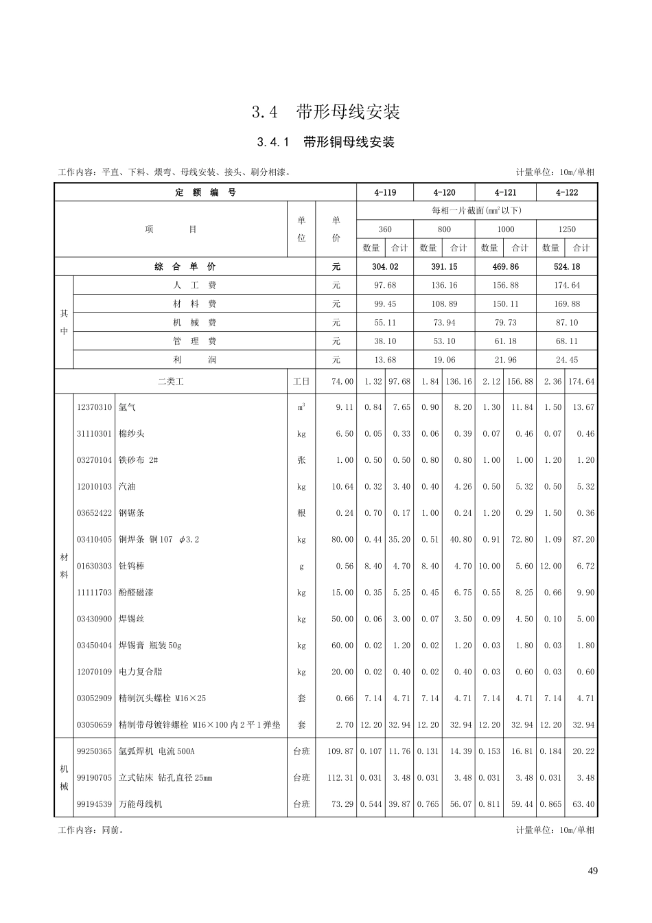 第三章 母线安装-定额_第3页