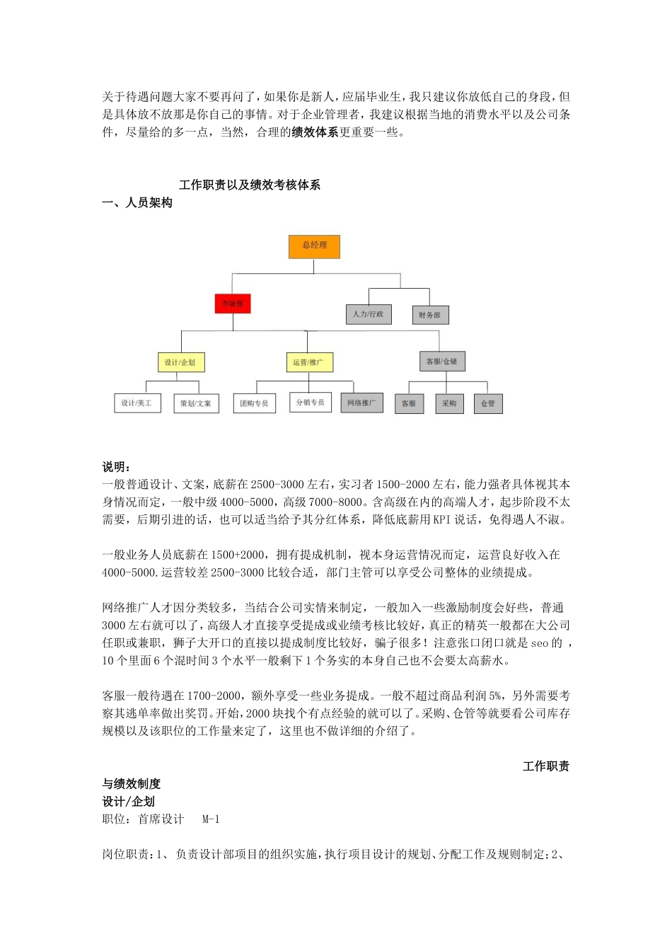 电商企业各岗位工作职责及绩效考核制度_第1页