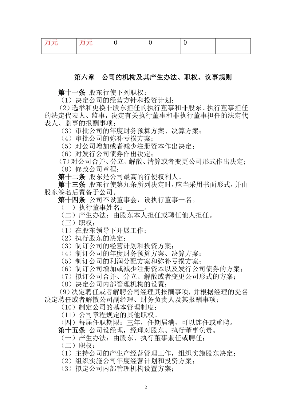 电子公司章程模板_第2页