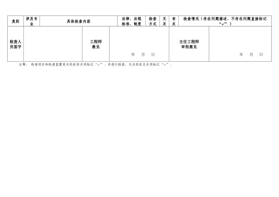 工艺“三查四定”检查清单_第3页