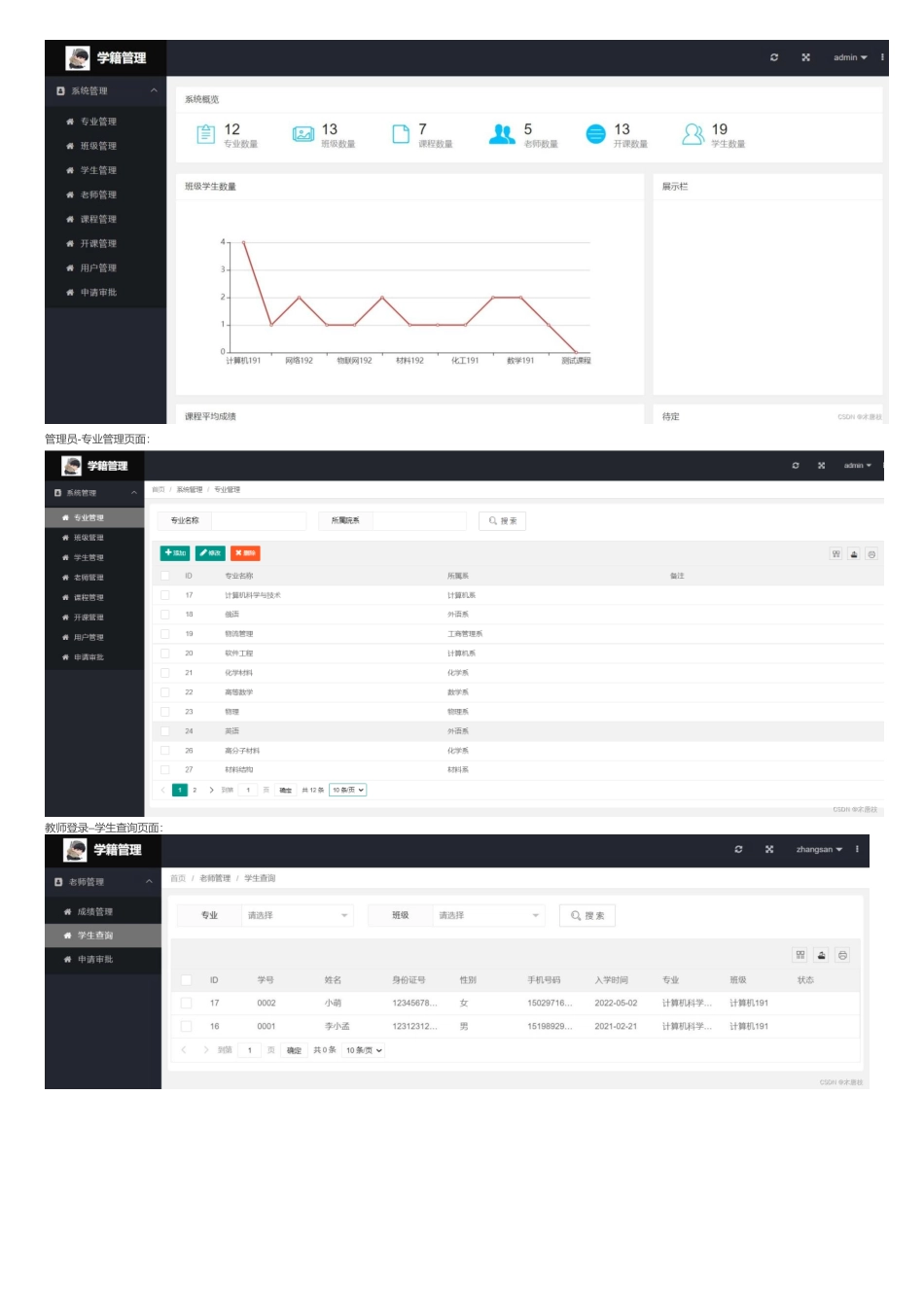 基于SSM框架的学生学籍管理系统（源码及具体讲解）_ssm学生_第3页