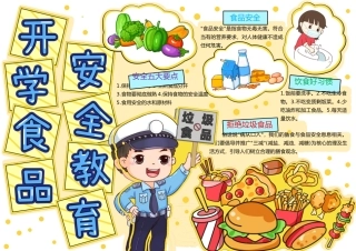 开学食品安全教育小报