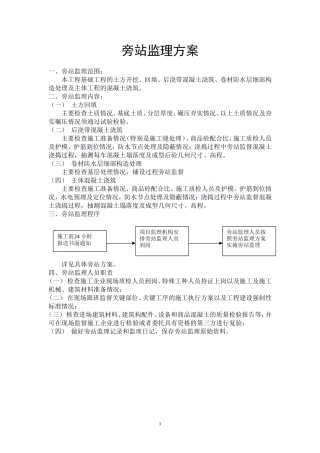 某房建工程监理旁站方案