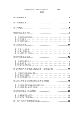 某市天然气输配管网工程(中低压及庭院管道部分)技术标