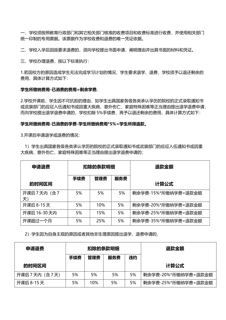 培训学校收退费管理办法_第2页