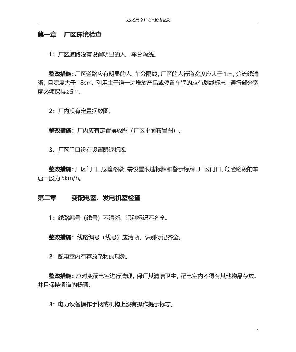 全厂安全检查记录_第2页