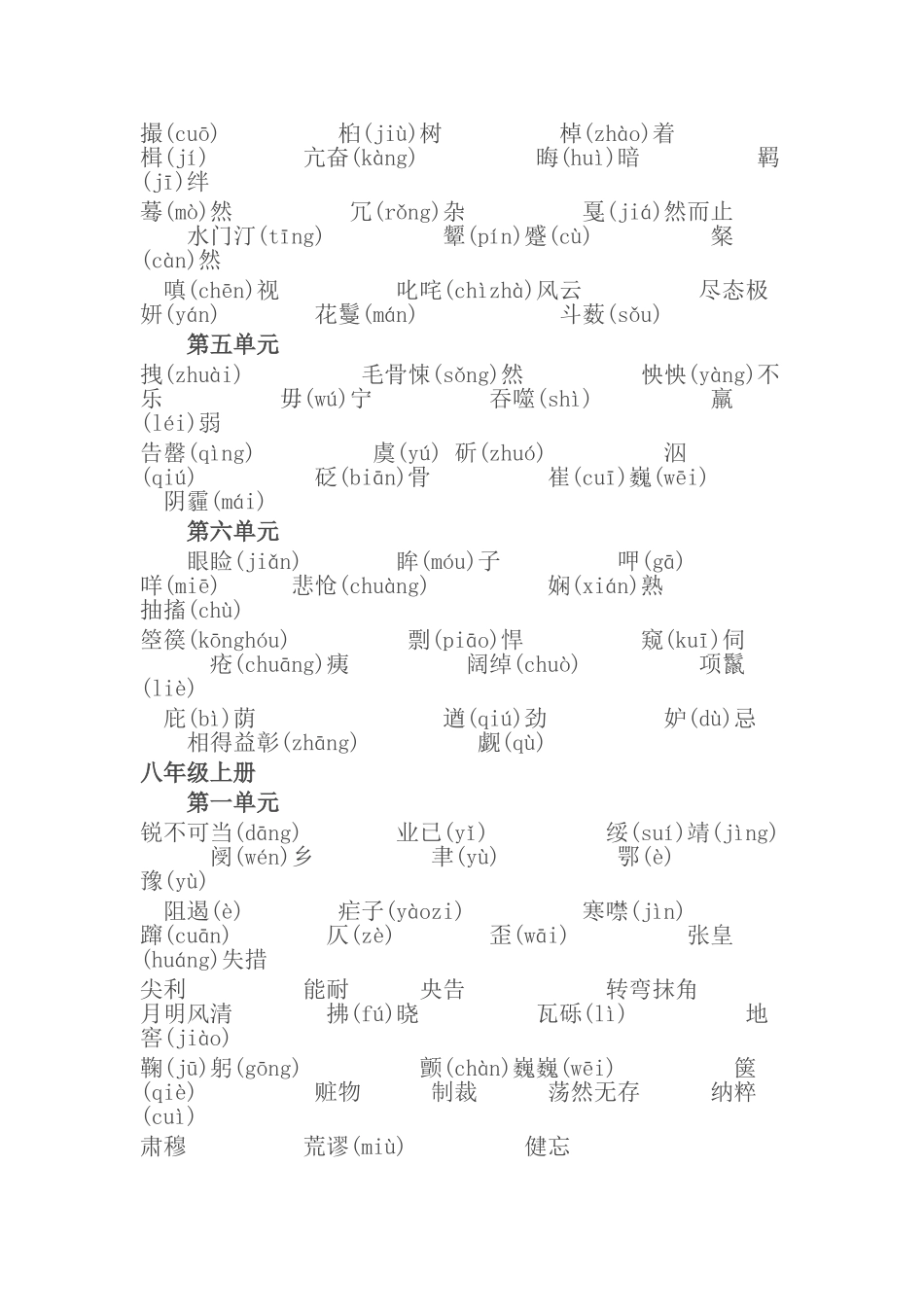 人教版初中语文字词注音汇总_第3页