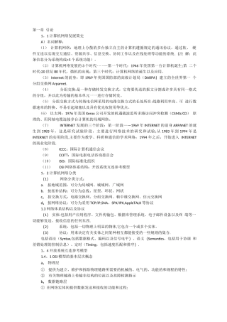 软考网络工程师复习(知识点汇总)