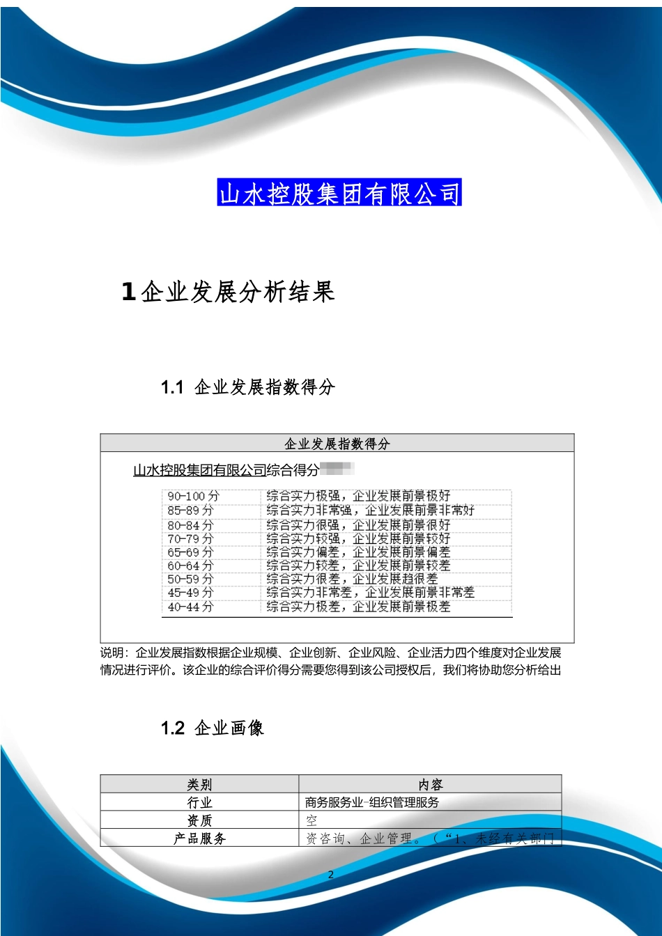 山水控股集团有限公司介绍企业发展分析报告_第2页