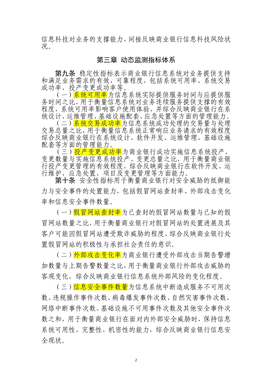 商业银行信息科技风险动态监测规程(征求意见稿).._第2页