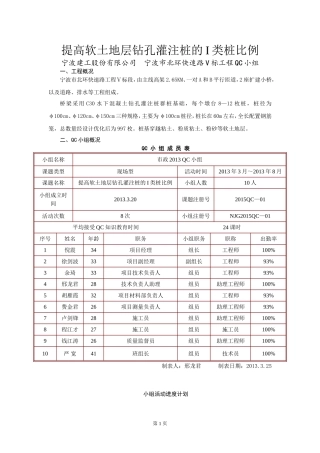 市政桩基完整性QC