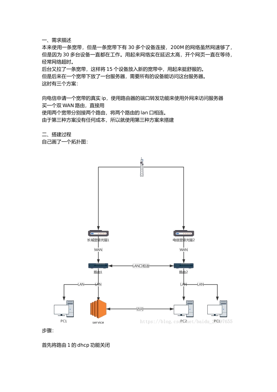 双宽带双路由搭建同一网段局域网_第1页
