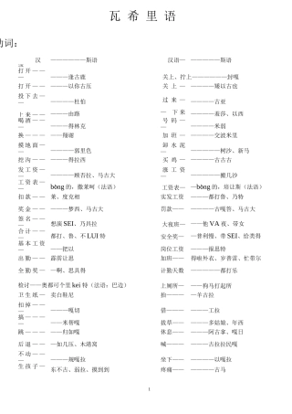 斯瓦希里语整理