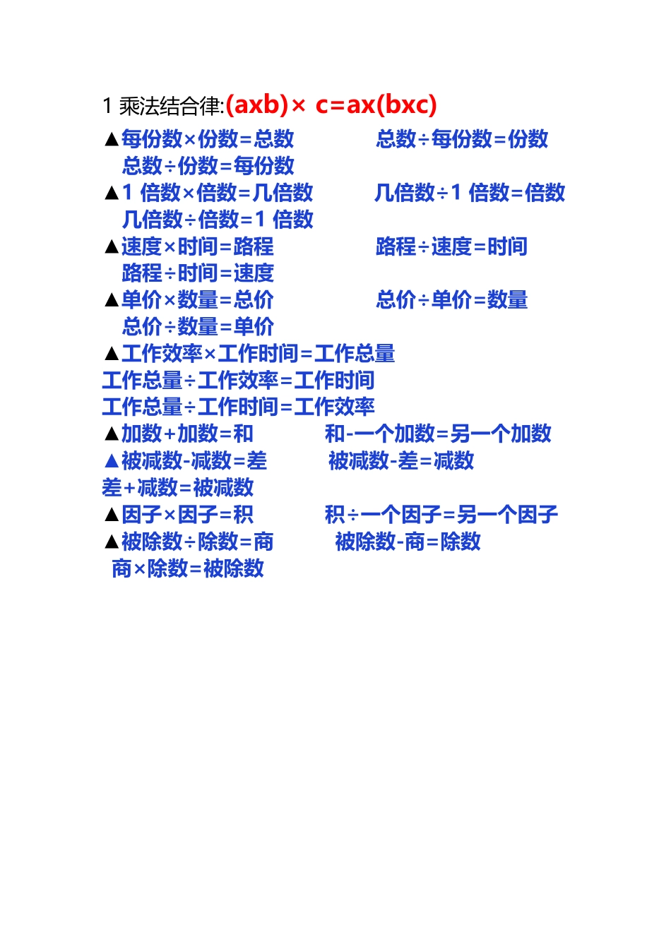四（上）数学-必备公式大全_第2页