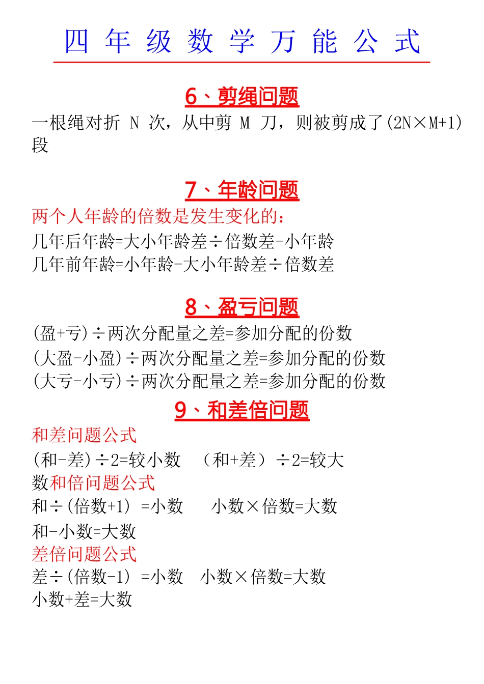 四年级数学万能公式_第3页